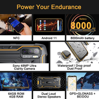Cubot Kingkong 5 Pro 8000mAh wytrzymały smartfon wodoodporny IP68/IP69K Android 11 wersja globalna telefon komórkowy podwójny głośnik NFC    $150- $20:  SZYBKA20 3